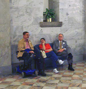 Members waiting for the ceremony