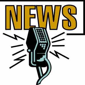 Image of microphone and text of "NEWS"